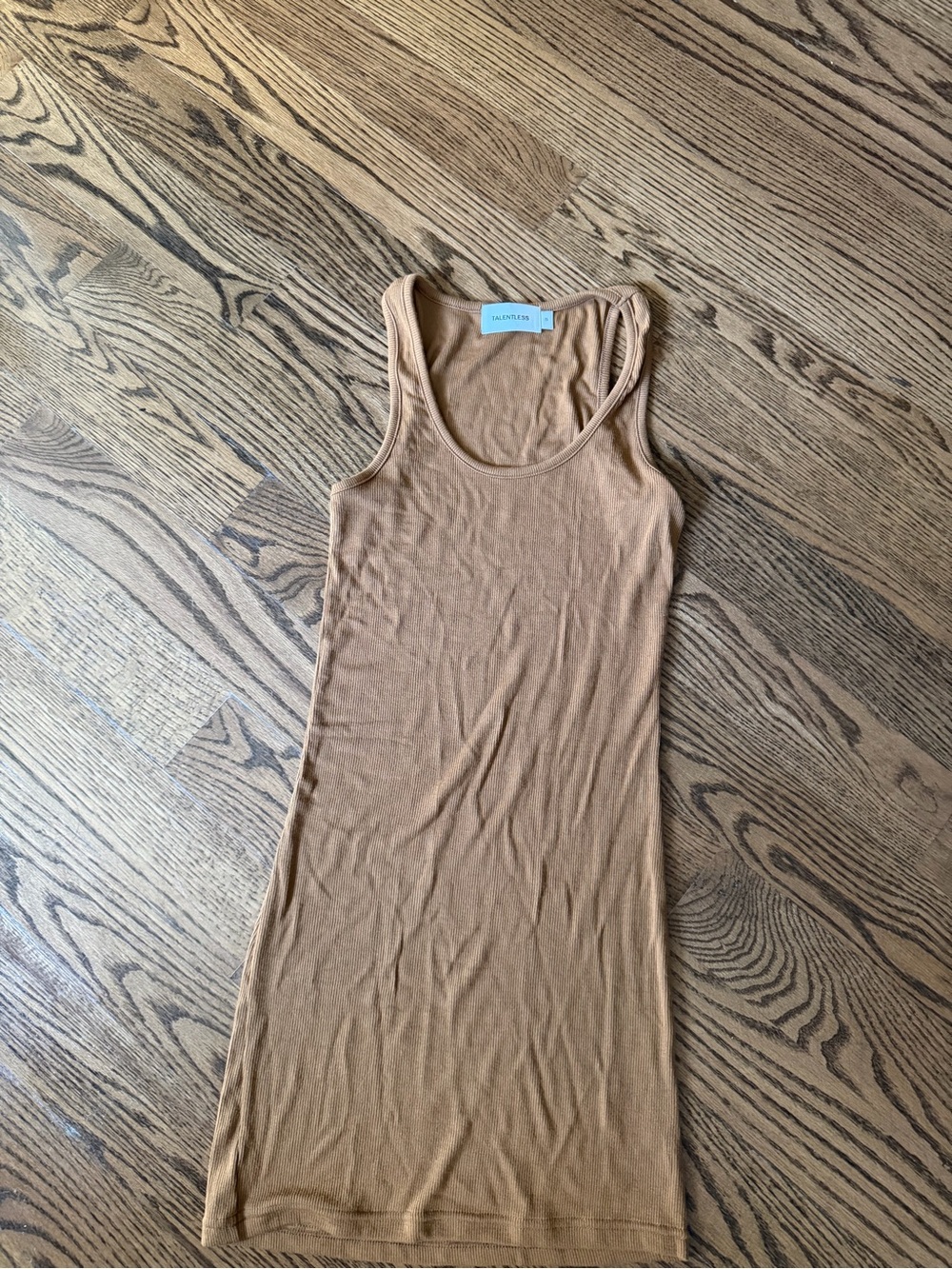 TALENTLESS Ribbed Tank Dress - Camel